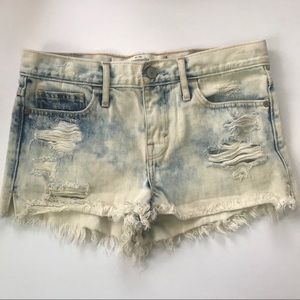 Abercrombie & Fitch destroyed denim shorts size 0